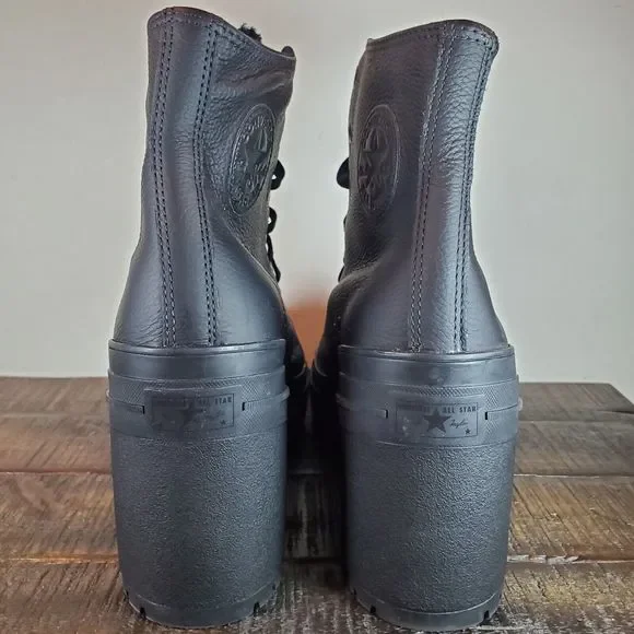 Converse Chuck 70 De Luxe Mens Size 11 Heeled Shoes Leather Black A06145C - Picture 4 of 11